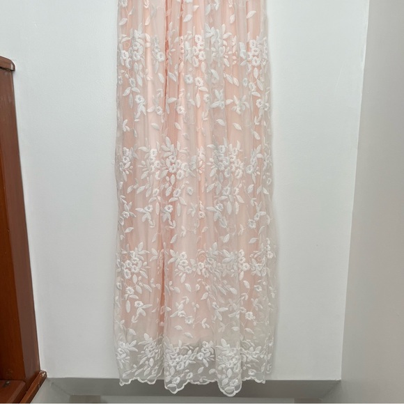 Baltic Born Bohemian Tulle Feminine Whimsical Embroidered Maxi Dress Size Medium - Picture 4 of 16